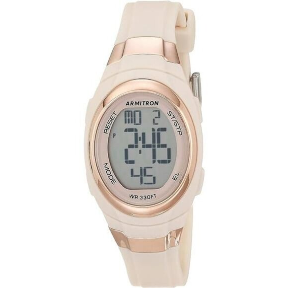 Womens Digital Chronograph Watch Pink Resin Strap Waterproof Alarm Timer - Picture 7 of 7